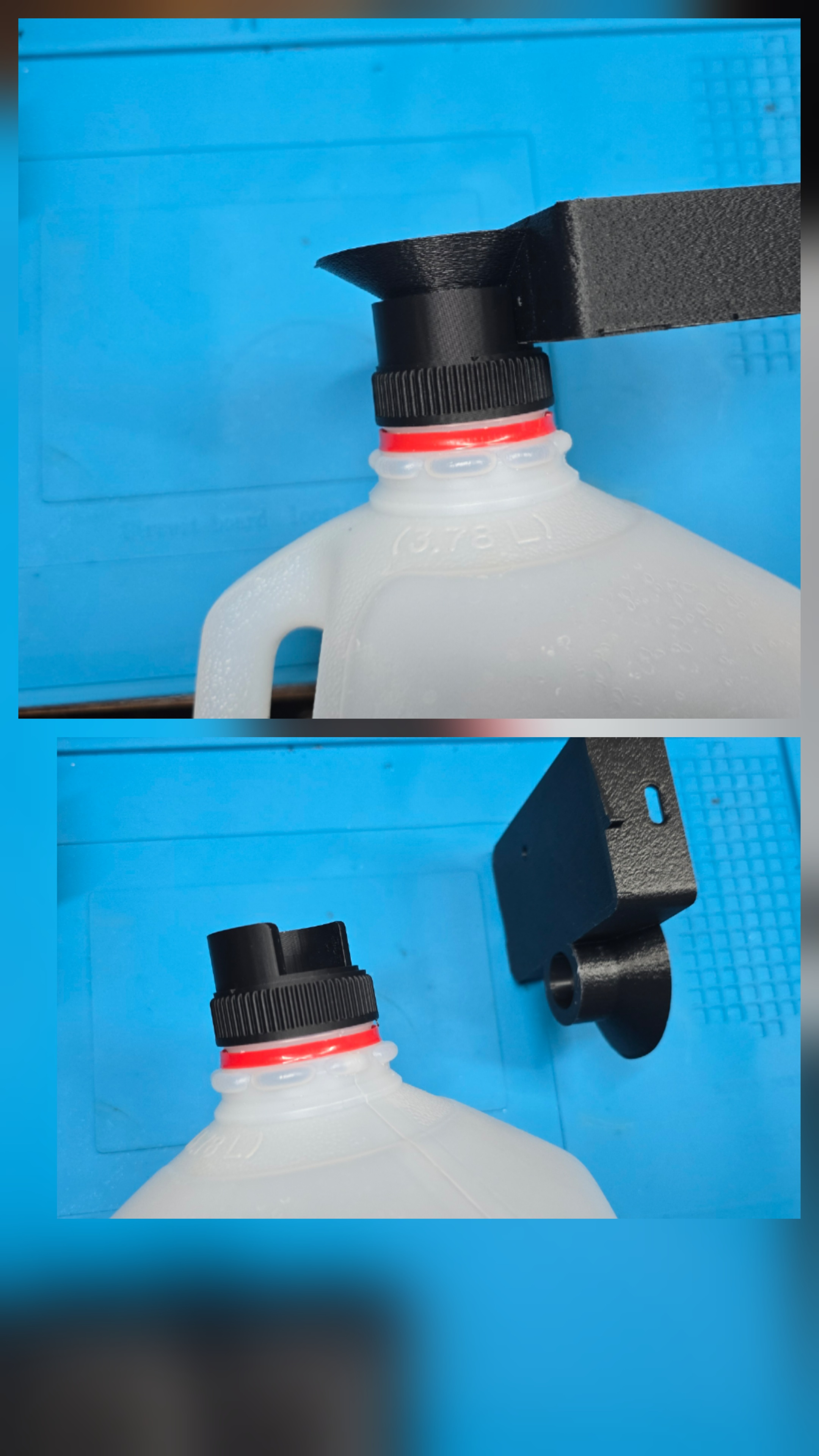 Gallon jug adapter mounted for ShotClockr